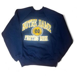 Vintage TNT 1990s Men's Navy Norte Dame Fighting Irish Sweatshirt SZ M